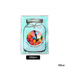 Load image into Gallery viewer, 100pcs Cute Bottle Printed Sealing Bag for Snacks Bag Girls Food Biscuit Cookie Candy Small Size Packet Candy Gift Bag
