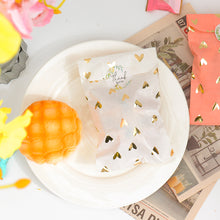 Load image into Gallery viewer, 25Pcs Wedding Favor Treat Paper Bag Wedding Birthday Anniversary Party Favor Candy Cookie Gift Paper Bag Pink And Gold Foil Heart