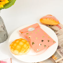 Load image into Gallery viewer, 25Pcs Wedding Favor Treat Paper Bag Wedding Birthday Anniversary Party Favor Candy Cookie Gift Paper Bag Pink And Gold Foil Heart
