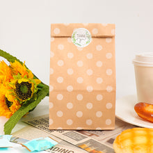 Load image into Gallery viewer, 10/30Sets Party Favor Gift Paper Bags with Sticker Ropes Treat Bags Candy Bag Chevron Polka Dot Bags Christmas Wedding Birthday Party Favors Supplies Gift Bags