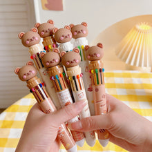 Load image into Gallery viewer, 10Color 0.5mm Student Cartoon Ballpoint Pen Cute Animal Colorful Pens Kids Diary Scrapbooking Drawing Stationary