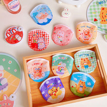 Load image into Gallery viewer, Summer Cartoon Handheld Round Fan Portable Fan with Handle Mini Folding Foldable Fan School Home Use Fan