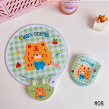 Load image into Gallery viewer, Summer Cartoon Handheld Round Fan Portable Fan with Handle Mini Folding Foldable Fan School Home Use Fan