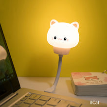 Load image into Gallery viewer, USB Plug Cartoon Animal Lamp Computer Mobile Power Charging USB Small Book Lamps LED Eye Protection Light Baby Breeding Kids Room Night Light
