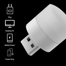 Load image into Gallery viewer, USB Plug Lamp Computer Mobile Power Charging USB Small Book Lamps LED Eye Protection Reading Light Small Round Light Night Light