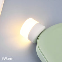 Load image into Gallery viewer, USB Plug Lamp Computer Mobile Power Charging USB Small Book Lamps LED Eye Protection Reading Light Small Round Light Night Light