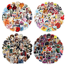 Load image into Gallery viewer, 50PCS Cartoon Japanese Anime Stickers Car Luggage Helmet Diary Storage Box Waterproof Vinyl Decal Demon Slayer/JoJo's Bizarre Adventure/NARUTO/Dragon Ball/Attack on Titan