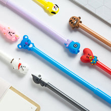 Load image into Gallery viewer, 1PC Cute BTS Pen Stationery Cartoon BT21 0.5mm Black Gel Pen Student School