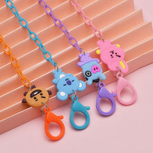 Load image into Gallery viewer, Korean Style BTS BT21 Unisex Cute Cartoon Mascot Acrylic Mask Lanyard Glasses Chain Mask Hanging Rope Sunglasses Anti-lost Necklace