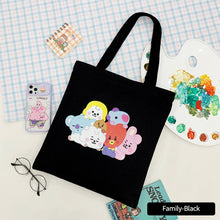 Load image into Gallery viewer, Korean BTS BT21 Cartoon Printed Canvas Tote Large Capacity Bag Fashion Shoulder Bag Ladies Canvas Bags