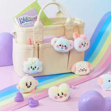Load image into Gallery viewer, 12cm KPOP BT21 BTS Soft Plush Toy Plush Keychain Bag Pendant Key Ring Stuffed Cartoon Toy Gift Tata Cooky Chimmy Koya Shooky Mang RJ