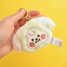 Load image into Gallery viewer, 12cm KPOP BT21 BTS Soft Plush Toy Plush Keychain Bag Pendant Key Ring Stuffed Cartoon Toy Gift Tata Cooky Chimmy Koya Shooky Mang RJ