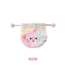 Load image into Gallery viewer, KPOP BTS BT21 Gradient Plush Soft Storage Bag Rainbow Cartoon Large Capacity Drawstring Pocket for Cosmetics Stationery