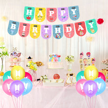 Load image into Gallery viewer, BTS Latex Balloon Birthday Party Supplies Confetti Happy Birthday Balloons Party Decorations for Bangtan Boys Fans Fans Gift