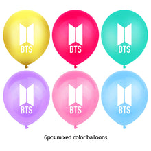 Load image into Gallery viewer, BTS Latex Balloon Birthday Party Supplies Confetti Happy Birthday Balloons Party Decorations for Bangtan Boys Fans Fans Gift