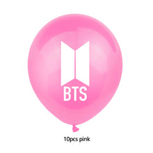 Load image into Gallery viewer, BTS Latex Balloon Birthday Party Supplies Confetti Happy Birthday Balloons Party Decorations for Bangtan Boys Fans Fans Gift