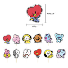 Load image into Gallery viewer, BTS Latex Balloon Birthday Party Supplies Confetti Happy Birthday Balloons Party Decorations for Bangtan Boys Fans Fans Gift