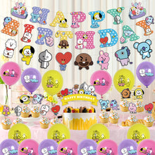 Load image into Gallery viewer, BTS Latex Balloon Birthday Party Supplies Confetti Happy Birthday Balloons Party Decorations for Bangtan Boys Fans Fans Gift