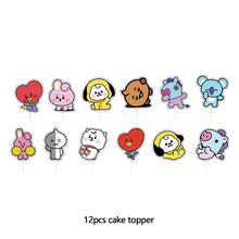 Load image into Gallery viewer, BTS Latex Balloon Birthday Party Supplies Confetti Happy Birthday Balloons Party Decorations for Bangtan Boys Fans Fans Gift
