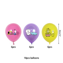 Load image into Gallery viewer, BTS Latex Balloon Birthday Party Supplies Confetti Happy Birthday Balloons Party Decorations for Bangtan Boys Fans Fans Gift