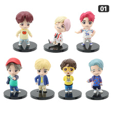 Load image into Gallery viewer, 7Pcs/Set Cute Kpop BTS Bangtan Boys BT21 Mini Model Collectible Figure Garage Kit Model Kits