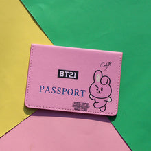 Load image into Gallery viewer, BTS BT21 Leather Travel Passport Holder Passport Case Passport Holder Cover Slim ID Card Case Passport Protector