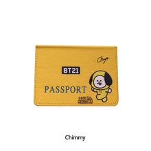 Load image into Gallery viewer, BTS BT21 Leather Travel Passport Holder Passport Case Passport Holder Cover Slim ID Card Case Passport Protector