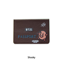 Load image into Gallery viewer, BTS BT21 Leather Travel Passport Holder Passport Case Passport Holder Cover Slim ID Card Case Passport Protector