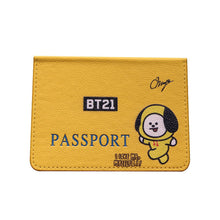 Load image into Gallery viewer, BTS BT21 Leather Travel Passport Holder Passport Case Passport Holder Cover Slim ID Card Case Passport Protector