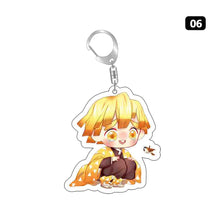 Load image into Gallery viewer, Demon Slayer Fashion Cosplay Cartoon Keychain Key Chain Ring Anime Keyring Hot Sales Bag Pendant