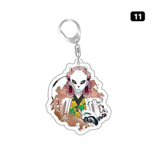 Load image into Gallery viewer, Demon Slayer Fashion Cosplay Cartoon Keychain Key Chain Ring Anime Keyring Hot Sales Bag Pendant