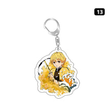 Load image into Gallery viewer, Demon Slayer Fashion Cosplay Cartoon Keychain Key Chain Ring Anime Keyring Hot Sales Bag Pendant