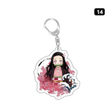 Load image into Gallery viewer, Demon Slayer Fashion Cosplay Cartoon Keychain Key Chain Ring Anime Keyring Hot Sales Bag Pendant