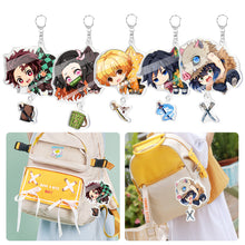 Load image into Gallery viewer, Demon Slayer Fashion Cosplay Cartoon Keychain Key Chain Ring Anime Keyring Hot Sales Key Chains