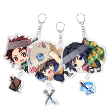 Load image into Gallery viewer, Demon Slayer Fashion Cosplay Cartoon Keychain Key Chain Ring Anime Keyring Hot Sales Key Chains
