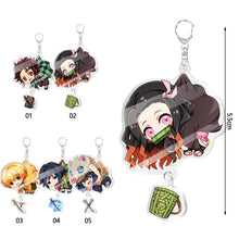 Load image into Gallery viewer, Demon Slayer Fashion Cosplay Cartoon Keychain Key Chain Ring Anime Keyring Hot Sales Key Chains