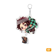 Load image into Gallery viewer, Demon Slayer Fashion Cosplay Cartoon Keychain Key Chain Ring Anime Keyring Hot Sales Key Chains