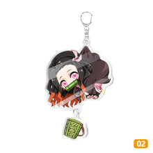 Load image into Gallery viewer, Demon Slayer Fashion Cosplay Cartoon Keychain Key Chain Ring Anime Keyring Hot Sales Key Chains