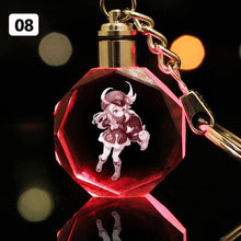 Load image into Gallery viewer, Demon Slayer Fashion Cosplay Cartoon Keychain LED Light Key Chain Ring Anime Keyring Hot Sales Key Chains