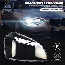Load image into Gallery viewer, 2Pcs Car Clear Headlight Headlamp Lens Lenses Cover Front Left and Right Fit for Hyundai Tucson 2005 - 2009