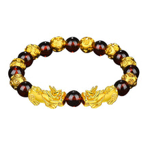 Load image into Gallery viewer, Pi Yao Obsidian Lucky Stone Bead Creative Gold Bracelet Men and Women Blessing Wristband Rich Auspicious Feng Shui Pixiu Bracelet