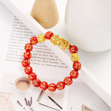 Load image into Gallery viewer, Pi Yao Beads Bracelet Men Women Wristband Pixiu Creative Wealth and Good Luck Bracelet Elastic Religious Couple Bracelet