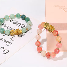 Load image into Gallery viewer, Pixiu Cracked Imitation Agate Wealth and Good Luck Bracelet Pi Yao Beads Bracelet Men Women Wristband Elastic Religious Bracelet