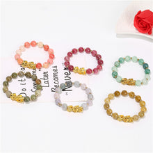 Load image into Gallery viewer, Pixiu Cracked Imitation Agate Wealth and Good Luck Bracelet Pi Yao Beads Bracelet Men Women Wristband Elastic Religious Bracelet