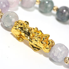 Load image into Gallery viewer, Pixiu Cracked Imitation Agate Wealth and Good Luck Bracelet Pi Yao Beads Bracelet Men Women Wristband Elastic Religious Bracelet