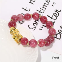 Load image into Gallery viewer, Pixiu Cracked Imitation Agate Wealth and Good Luck Bracelet Pi Yao Beads Bracelet Men Women Wristband Elastic Religious Bracelet