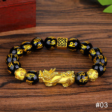 Load image into Gallery viewer, Pixiu Imitation White Jade Barrel Beads Good Luck Bracelet Pi Yao Beads Bracelet Men Women Wristband Elastic Religious Bracelet