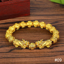 Load image into Gallery viewer, Pixiu Imitation White Jade Barrel Beads Good Luck Bracelet Pi Yao Beads Bracelet Men Women Wristband Elastic Religious Bracelet