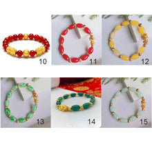 Load image into Gallery viewer, Pixiu Imitation White Jade Barrel Beads Good Luck Bracelet Pi Yao Beads Bracelet Men Women Wristband Elastic Religious Bracelet
