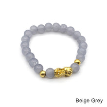 Load image into Gallery viewer, Gold Pixiu Red Agate Transport Evil Spirit Lucky Bracelet Bracelet Feng Shui Piyao Imitation Agate Elastic Couple Bracelet